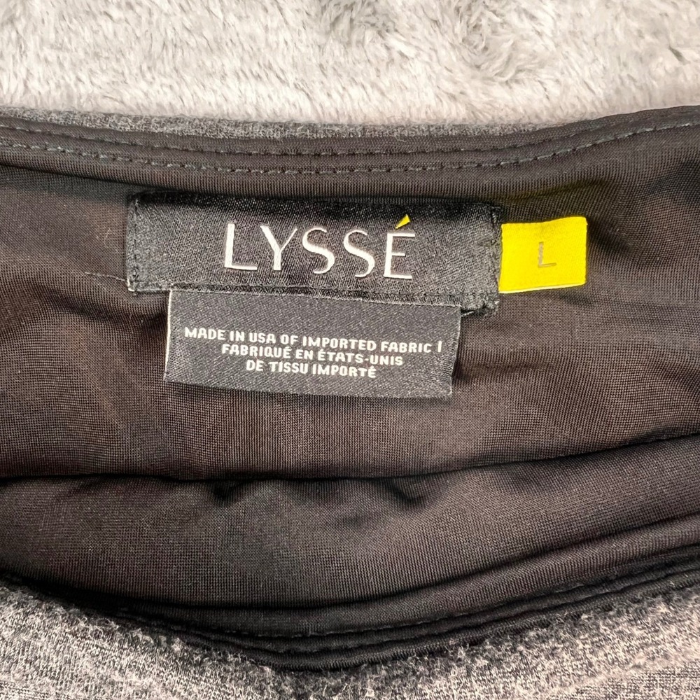 Lysse Womens High Waist Leggings Charcoal Gray Front Seam Large - Picture 6 of 7